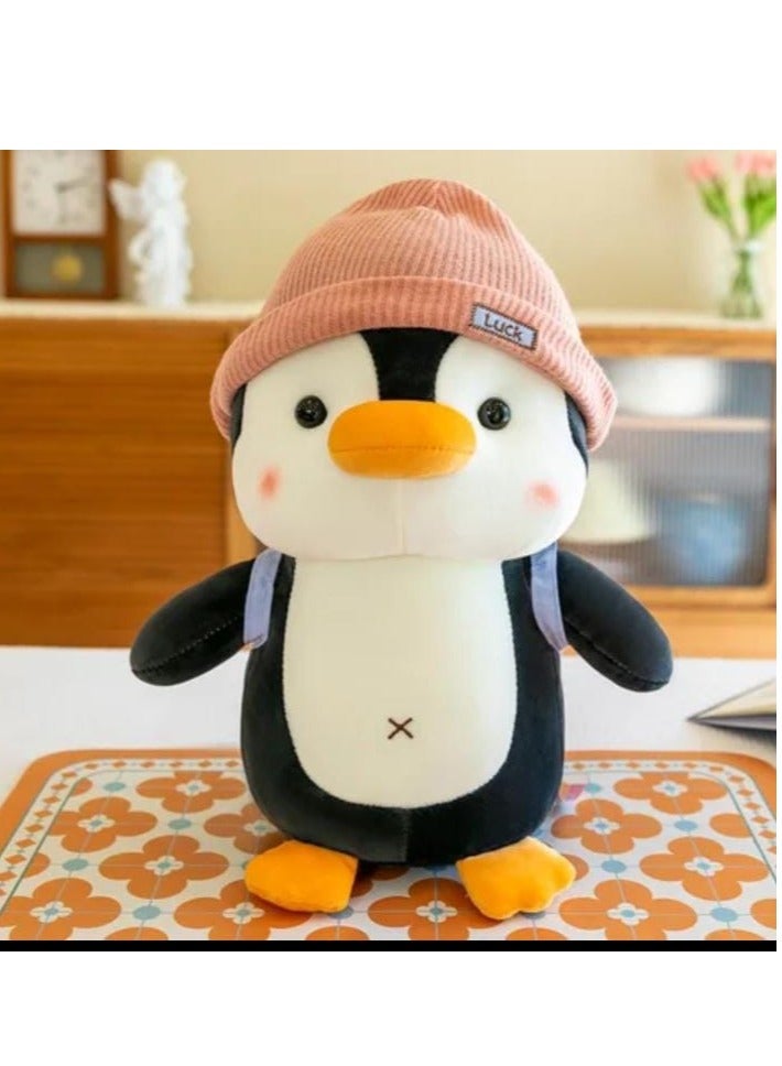 Magnolia Cartoon Penguin Backpack Stuffed Toy for Kids, Lovely Plush Toys, Boys and Girls, Birthday and Valentine's Day Gift 30cm Size - Image 1