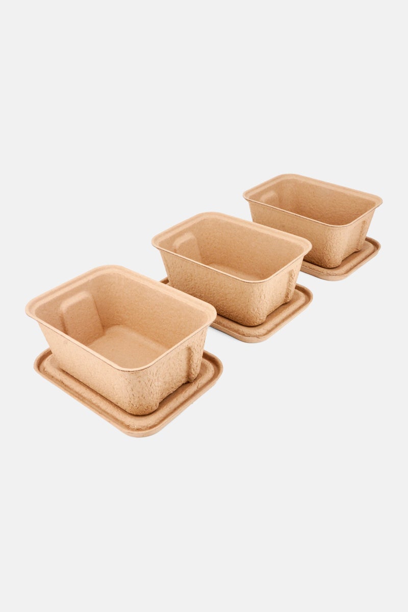 Muy Mucho 3 Pack Pulp Boxes, Tan  - Image 2