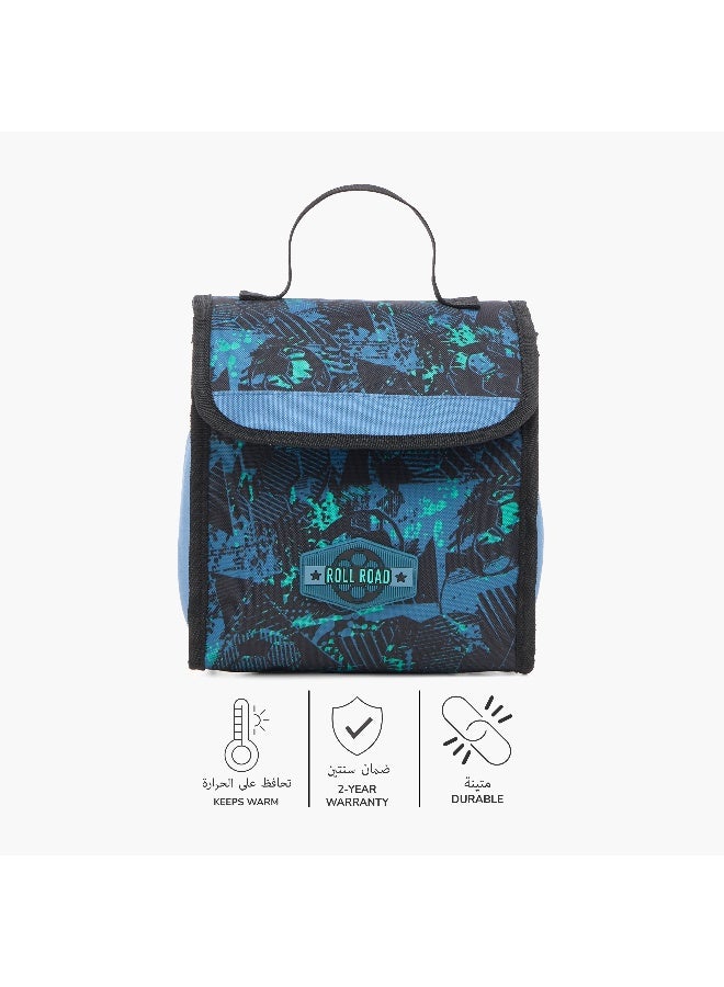 Roll road Lunch Bag - Soccer - 1Cmprt - Printed (Polyester) Blue \ 20X23X14Cm - Image 4