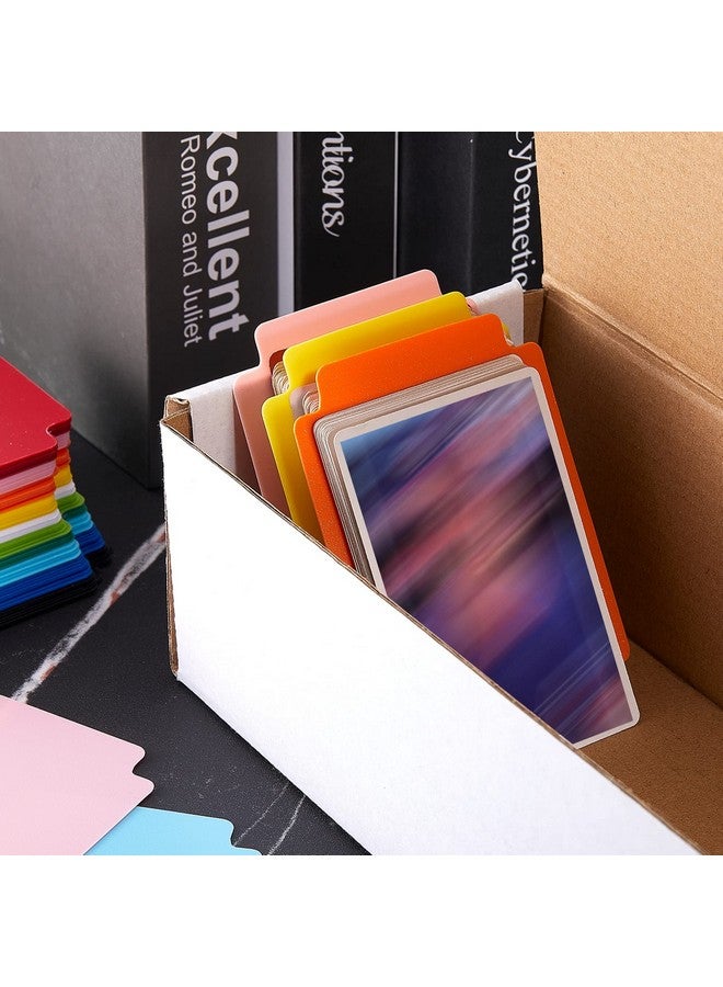 Lewtemi Lewtemi 450 Pcs Trading Card Dividers Page Dividers with Tabs Plastic Playing Sports MTG Card Separators with Side Labels for Games Sports(Cute Color)  - Image 3