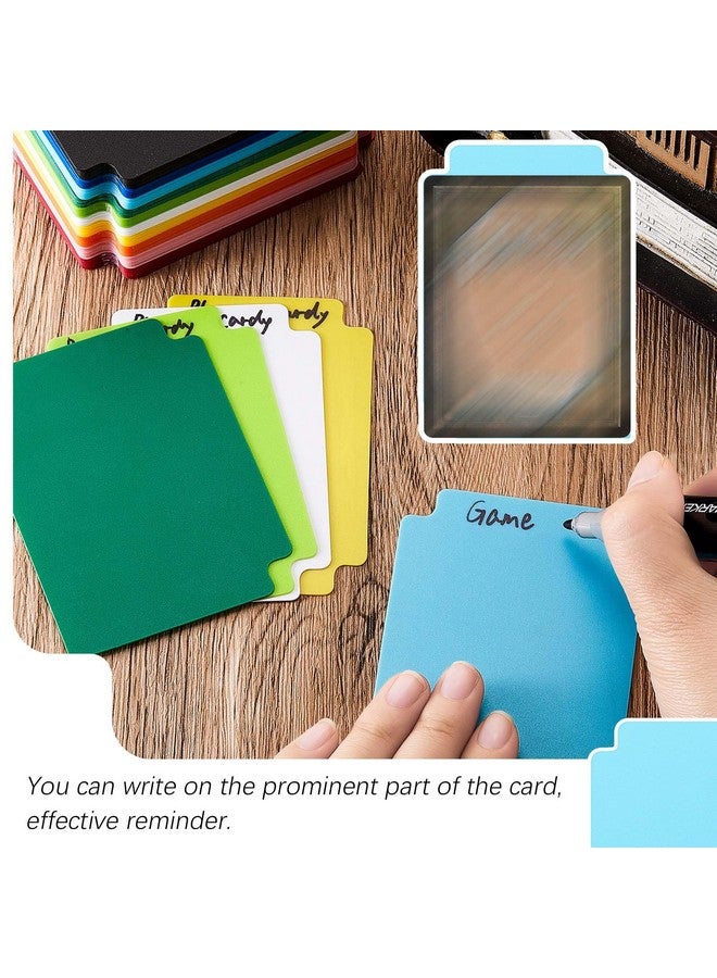 Lewtemi Lewtemi 450 Pcs Trading Card Dividers Page Dividers with Tabs Plastic Playing Sports MTG Card Separators with Side Labels for Games Sports(Cute Color)  - Image 4