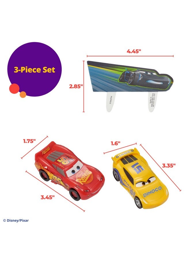 DecoPac Disney and Pixar Cars 3 Ahead of The Curve Cake Topper featuring Lightning McQueen, Cruz Ramirez, and Jackson Storm, 1 SET - Image 5