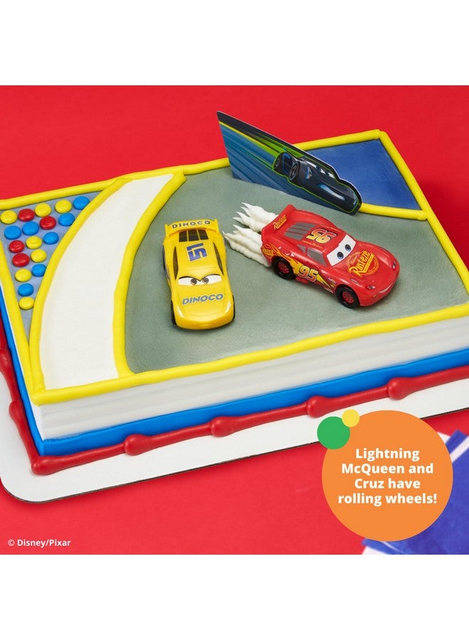 DecoPac Disney and Pixar Cars 3 Ahead of The Curve Cake Topper featuring Lightning McQueen, Cruz Ramirez, and Jackson Storm, 1 SET - Image 3