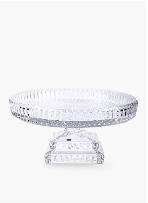 Spiral Crystal Round Plate Footed 30cm