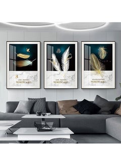 FASHION HOME 3PCS Wall Art Bright Style Minimalist Decor Modern Abstract Canvas Prints Poster Picture Framed Paintings Decorations  - Image 2
