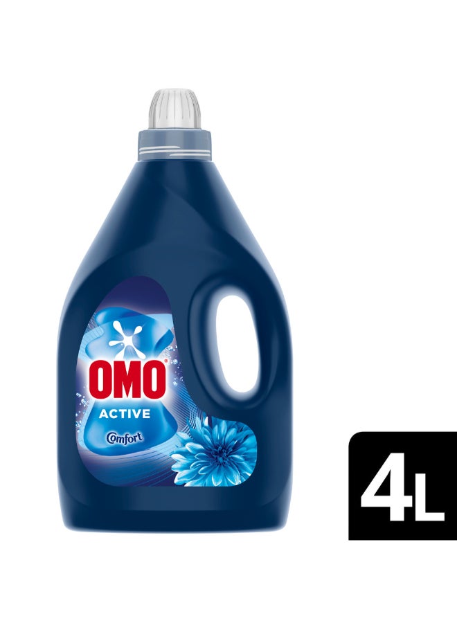 Omo Liquid Laundry Detergent, Active, Long-Lasting Freshness Up To 14 Days, Up To 100% Stain Removal In 1 Wash, 4L - Image 2