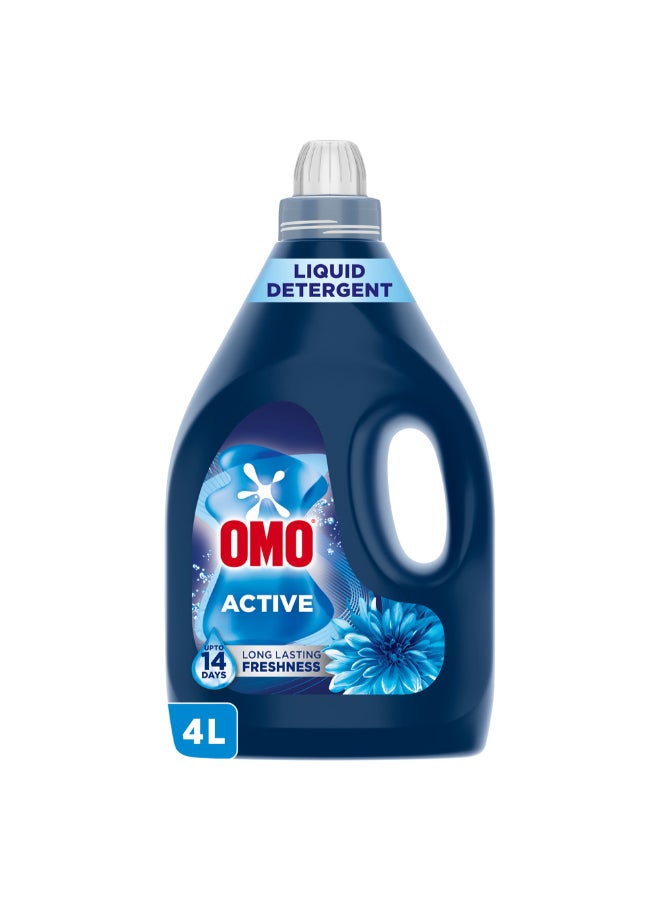 Omo Liquid Laundry Detergent, Active, Long-Lasting Freshness Up To 14 Days, Up To 100% Stain Removal In 1 Wash, 4L - Image 3
