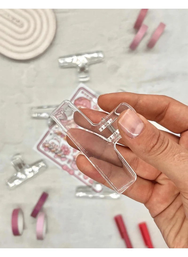 Kağıt Gemi Dükkan Paper Ship Shop Transparent White Color Multifunctional Photo Clip photo Clip Paper Clip Bookmark