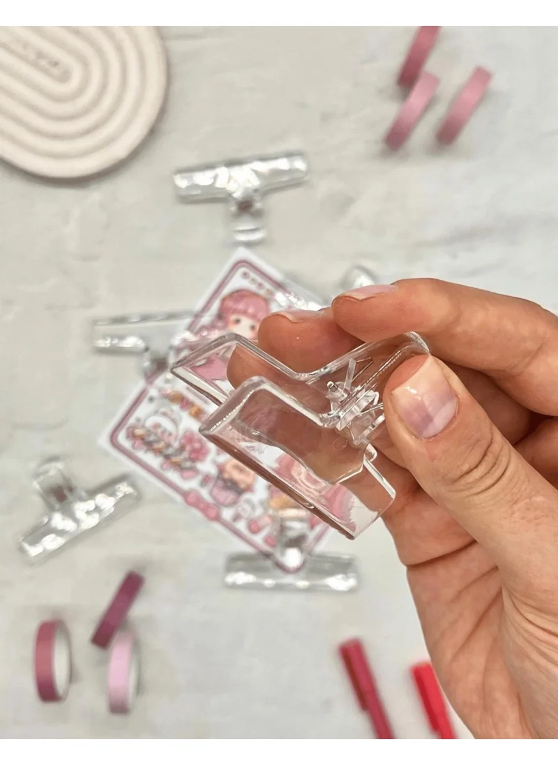 Kağıt Gemi Dükkan Paper Ship Shop Transparent White Color Multifunctional Photo Clip photo Clip Paper Clip Bookmark