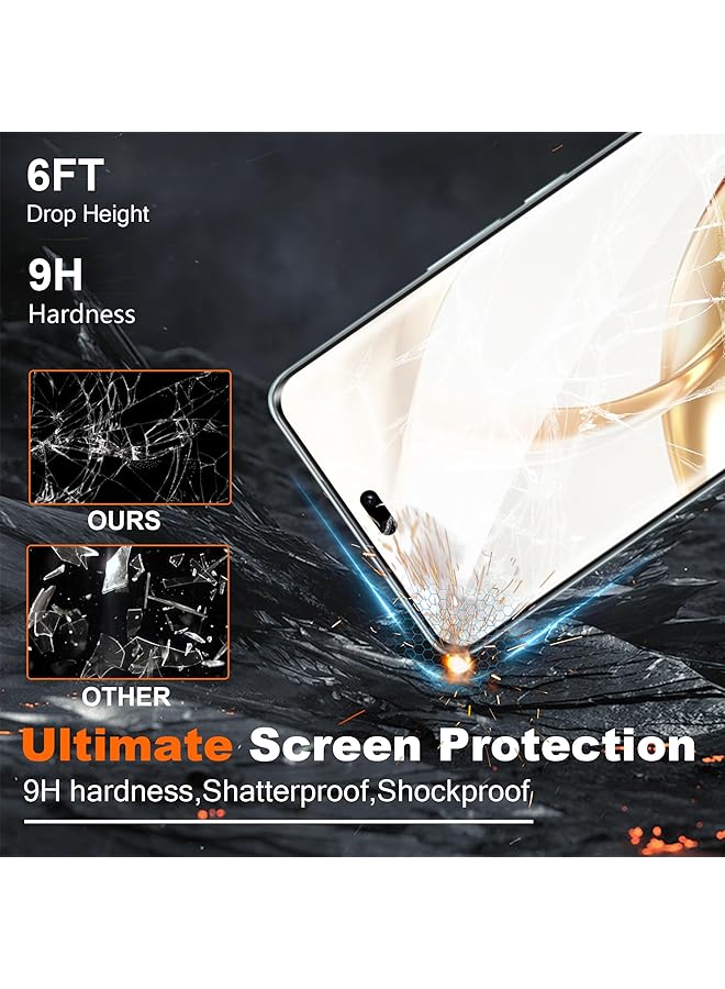 erorex 2+2 Pack Screen Protector Compatible With Honor 200 Pro 5G Tempered Glass + Camera Lens Protector Full Coverage Tempered Glass 9H Hardness Hd Anti Scratch Film  - Image 3