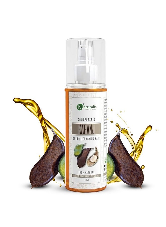 Naturalis Naturalis Essence Of Nature Cold Pressed Karanj Carrier Oil For Hair, Body And Skin, 200 Ml  - Image 1