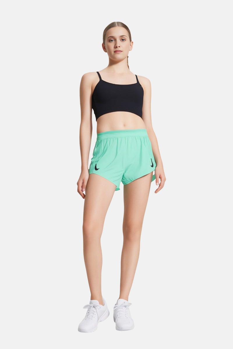 Nike Women Slim Fit Training Shorts, Lime - Image 2