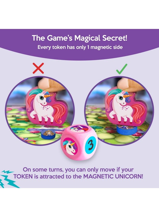 CHALK AND CHUCKLES Chalk & Chuckles Princess Race Board Game for Kids with Magnetic Twist, Unicorn Toys for Kids, Gift for Girls & Boys Ages 3, 4, 5, 6, 7, 8 Years Multicolor - Image 4