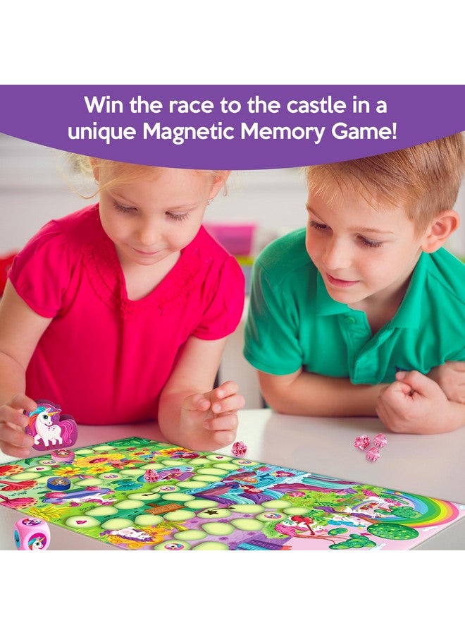 CHALK AND CHUCKLES Chalk & Chuckles Princess Race Board Game for Kids with Magnetic Twist, Unicorn Toys for Kids, Gift for Girls & Boys Ages 3, 4, 5, 6, 7, 8 Years Multicolor - Image 2