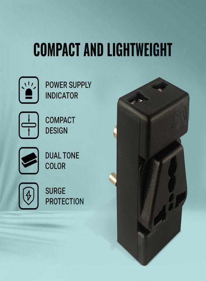 MX 5A to 15A Converter Plug | 3-Pin Universal Adapter | Heavy-Duty Power Converter Socket | Universal Socket Plug (2 Pin 3 Pin Multi Plug Adapter, Pack of 2) - Image 5