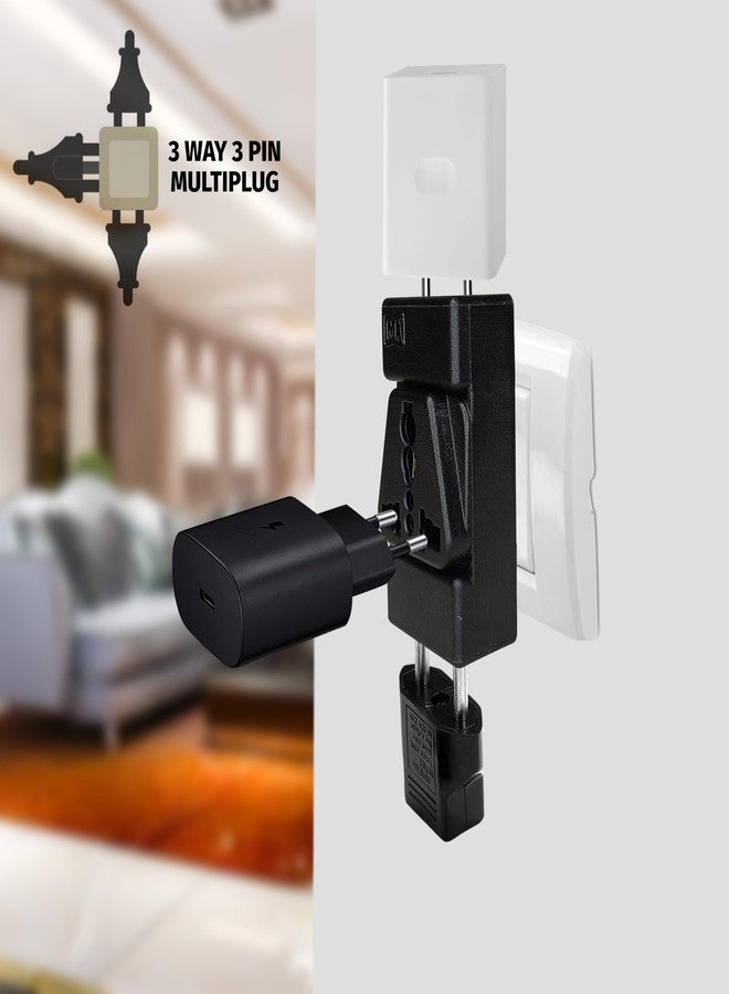MX 5A to 15A Converter Plug | 3-Pin Universal Adapter | Heavy-Duty Power Converter Socket | Universal Socket Plug (2 Pin 3 Pin Multi Plug Adapter, Pack of 2) - Image 2