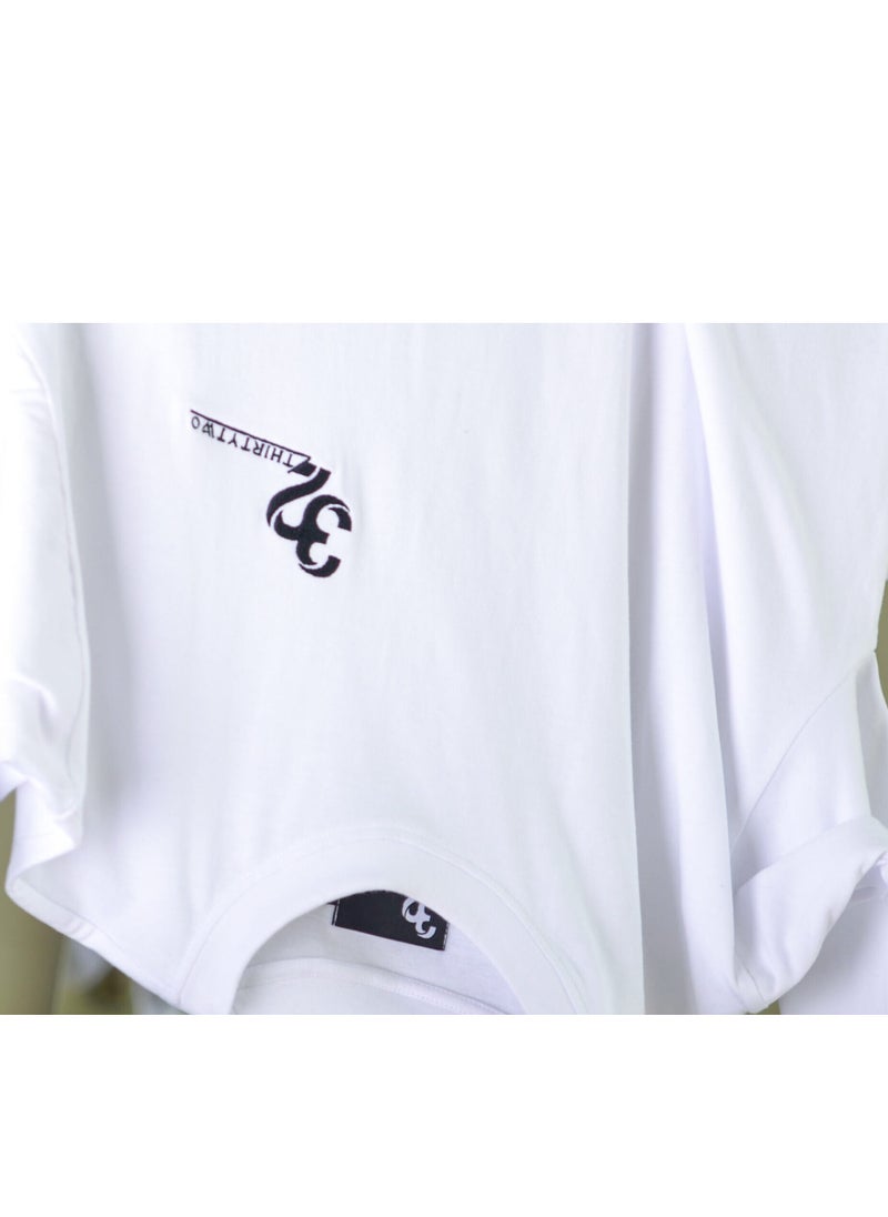 THIRTYTWO - T-Shirts Loose Fit Cotton Crewneck Short Sleeve Tops WHITE - Image 1