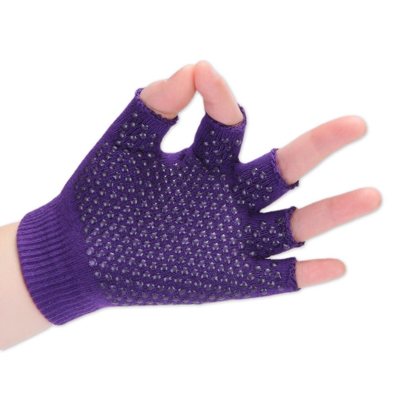 Anti-Slip Yoga Gloves Half Finger Sweat Absorbent Dark gray - Image 3