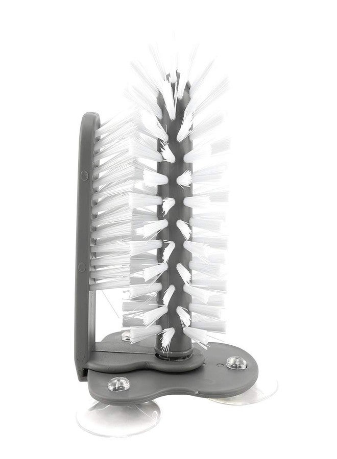 Febuliy 360° Glass Cup Brush Cleaner Washer with Suction Cups Bar Kitchen Cleaning Tool - Image 1