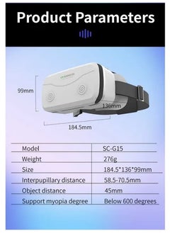VR Box VR Glasses 3D Virtual Reality Head Wearing Gaming Digital Glasses for 4.5-7 inch Smartphones  - Image 4