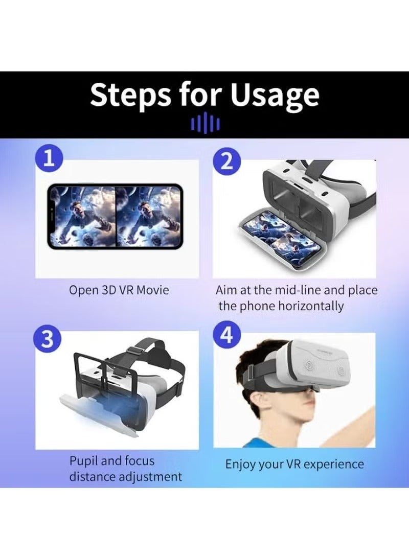 VR Box VR Glasses 3D Virtual Reality Head Wearing Gaming Digital Glasses for 4.5-7 inch Smartphones  - Image 5
