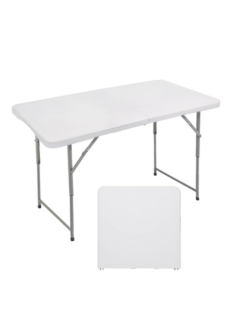 Folding Picnic Table White/Black 120x73x60 Cm