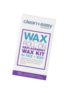 Clean + Easy مجموعة استبدال خراطيش الشمع رولون من Lean + Easy للوجه والجسم  - Image 1
