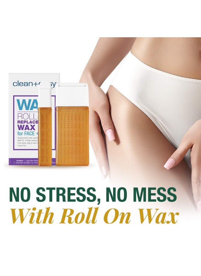 Clean + Easy Lean + Easy Rollon Wax Cartridge Refills Replacement Kit For Face & Body  - Image 4