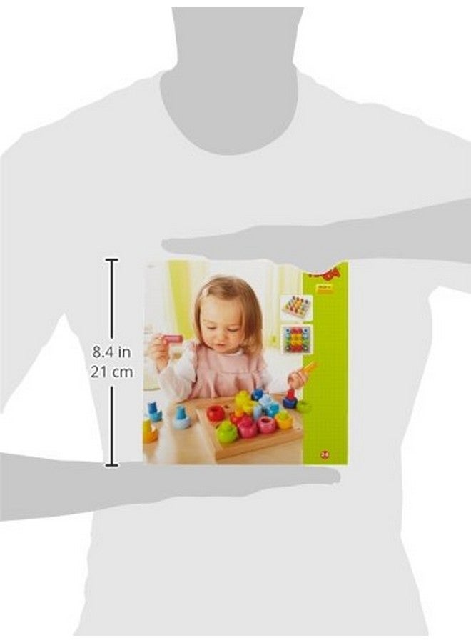 HABA Rainbow Whirls Wooden Sorting & Stacking Rings Shape Sorter, Educational Toys for 2 Year Old & Up, Color Sorting Fine Motor Toys, Made in Germany - Image 3