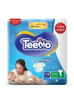 Teemo Baby Diapers Small Size 2 (3.5-7 Kg) Saving Pack 17 Diapers  - Image 1