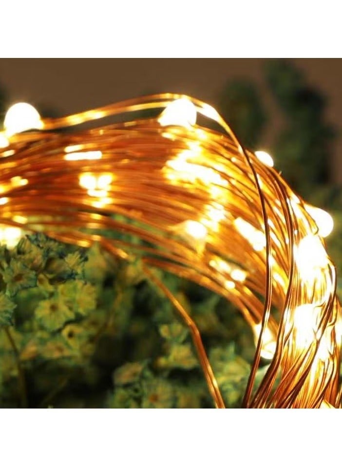 AA Battery Powered LED flash String Lights 10M warm Fairy Garland Lighting for indoor Party Wedding garden Christmas Holiday Pack of 2 - Image 2