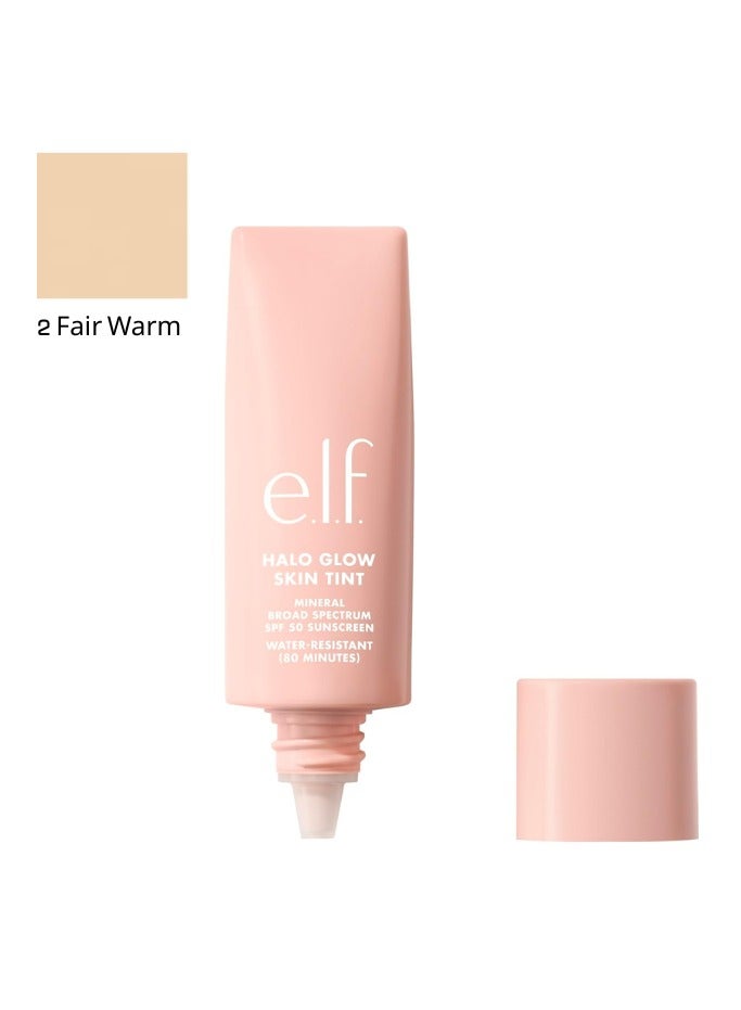 إلف هالو جلو سكين تينت بعامل حماية من الشمس 50، مرطب ملون للبشرة الفاتحة، يمنح توهجًا طبيعيًا، درجتان من اللون الفاتح الدافئ - Image 1