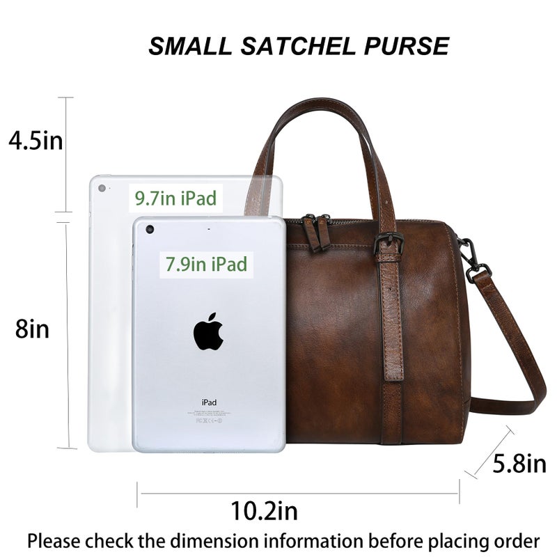 Iswee Leather Purses and Handbags Hobo Crossbody Bags for Women Vintage Purse Small Top Handle Bags Zipper Tote Bag(Coffee) - Image 3