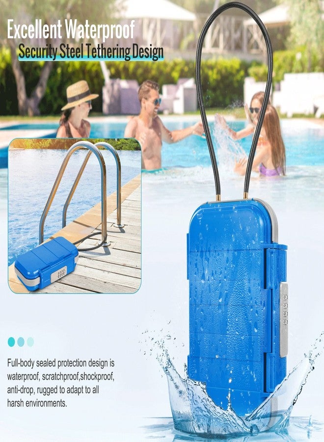 BKNOOU Portable Safe with Removable Chain, Anti-Theft Beach Safe Box, Waterproof Combination Lock Box for Travel, Dorm, Beach, Hotel, Car, Home, Office - Image 2
