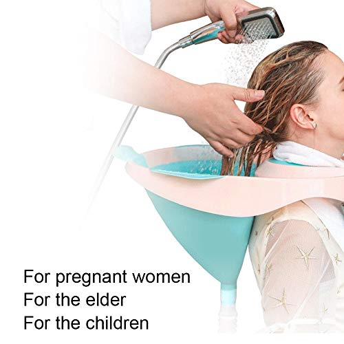 ViaGasaFamido حوض غسل الشعر ViaGasaFamido، صينية حوض الشامبو، حوض غسل الشعر المنزلي مع تصريف للنساء الحوامل وكبار السن والأطفال - Image 2