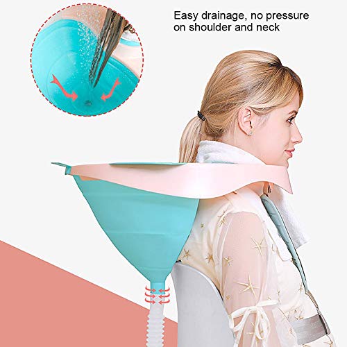 ViaGasaFamido حوض غسل الشعر ViaGasaFamido، صينية حوض الشامبو، حوض غسل الشعر المنزلي مع تصريف للنساء الحوامل وكبار السن والأطفال - Image 4