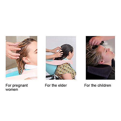 ViaGasaFamido حوض غسل الشعر ViaGasaFamido، صينية حوض الشامبو، حوض غسل الشعر المنزلي مع تصريف للنساء الحوامل وكبار السن والأطفال - Image 3