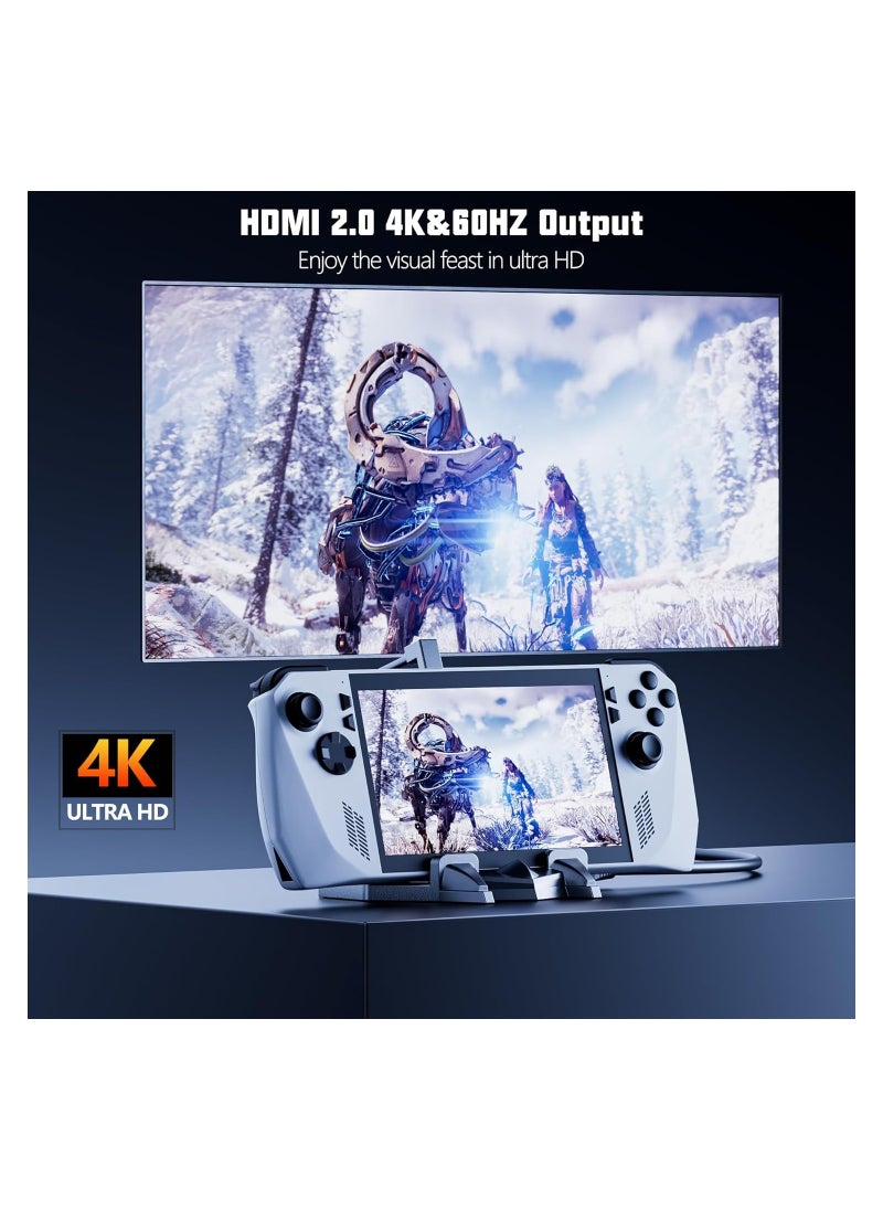 SYOSI - Docking Station for ROG Ally/Steam Deck/Legion Go,6-in-1 Dock with HDMI 2.0 4K@60Hz Gigabit Ethernet 3 USB-A and USB-C 3.0 Charging Compatible with ROG Ally/Steam Deck/Lenovo Legion Go - Image 1