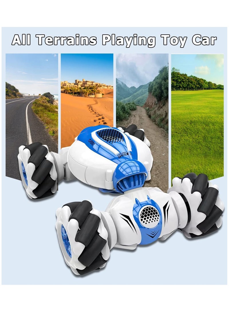 لعبة سيارة تحكم عن بُعد؛ تدور بزاوية 360 درجة سيارة حركات بهلوانية متحركة؛ سيارة دفع رباعي قابلة لإعادة الشحن، قابلة لإعادة الاستخدام، تعمل يدويًا، مزودة ببطارية 220 مللي أمبير للأطفال والأولاد والبنات - Image 3