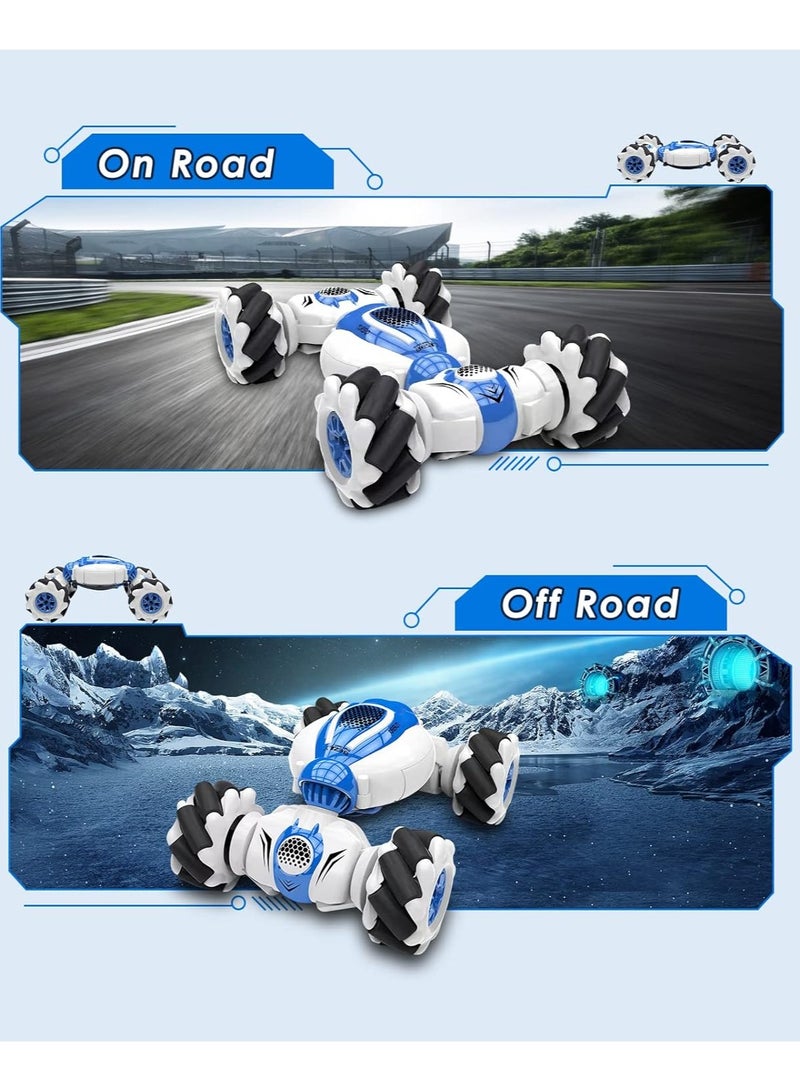 لعبة سيارة تحكم عن بُعد؛ تدور بزاوية 360 درجة سيارة حركات بهلوانية متحركة؛ سيارة دفع رباعي قابلة لإعادة الشحن، قابلة لإعادة الاستخدام، تعمل يدويًا، مزودة ببطارية 220 مللي أمبير للأطفال والأولاد والبنات - Image 4