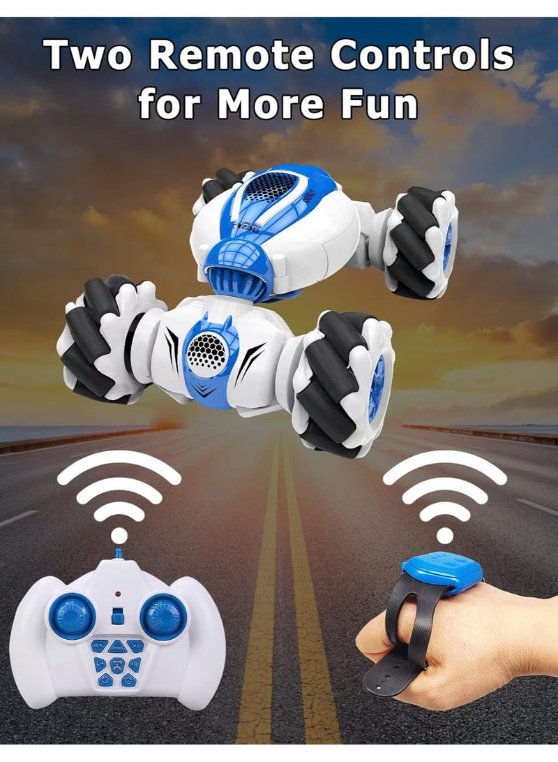 لعبة سيارة تحكم عن بُعد؛ تدور بزاوية 360 درجة سيارة حركات بهلوانية متحركة؛ سيارة دفع رباعي قابلة لإعادة الشحن، قابلة لإعادة الاستخدام، تعمل يدويًا، مزودة ببطارية 220 مللي أمبير للأطفال والأولاد والبنات - Image 5