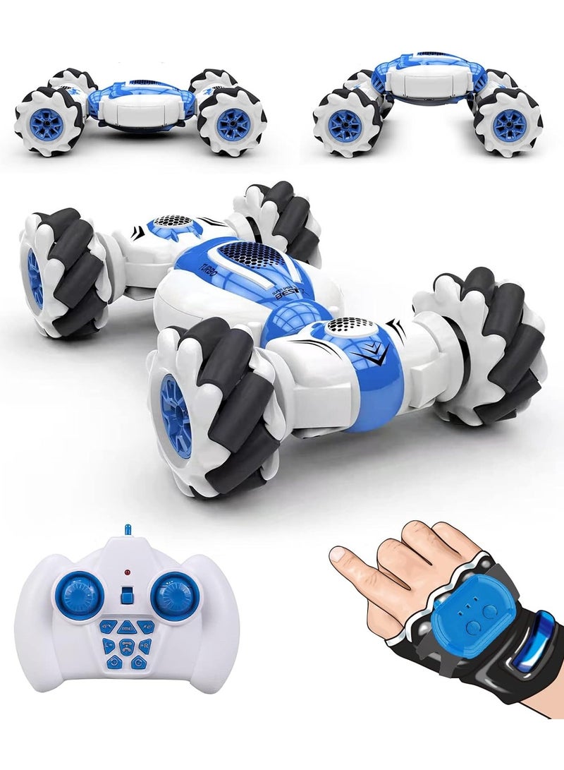 لعبة سيارة تحكم عن بُعد؛ تدور بزاوية 360 درجة سيارة حركات بهلوانية متحركة؛ سيارة دفع رباعي قابلة لإعادة الشحن، قابلة لإعادة الاستخدام، تعمل يدويًا، مزودة ببطارية 220 مللي أمبير للأطفال والأولاد والبنات - Image 1