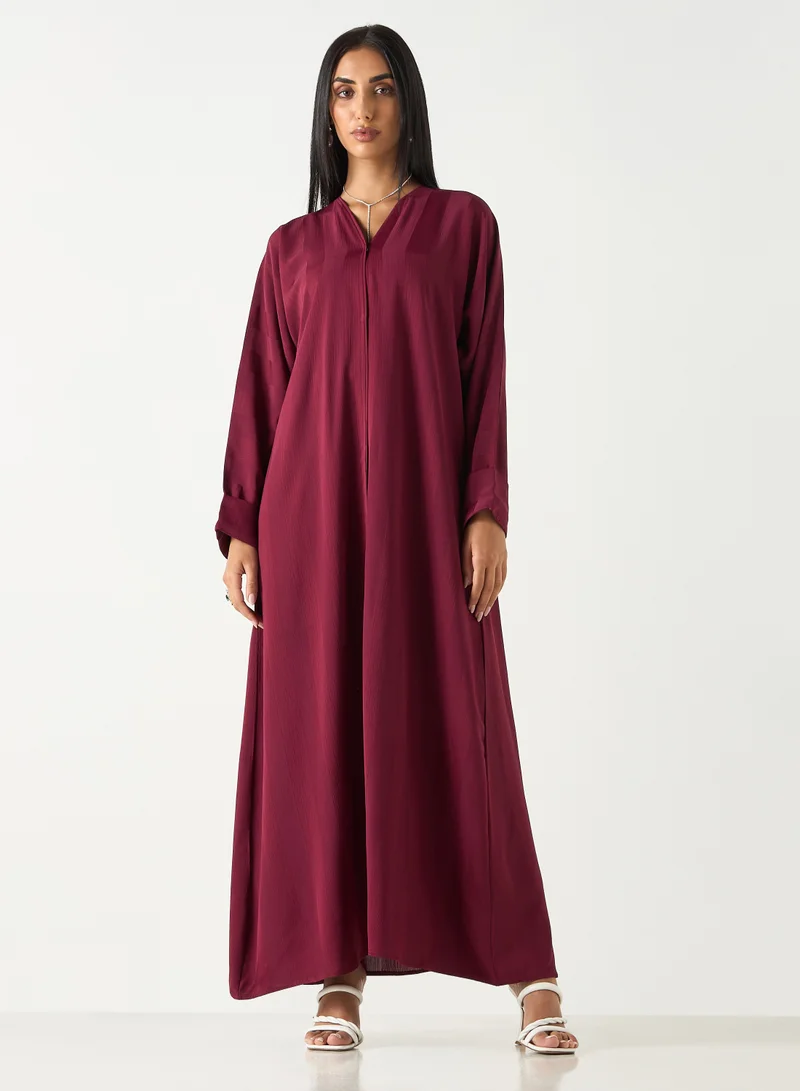 Hadiyath Al Madinah Elegant Plum Abaya
