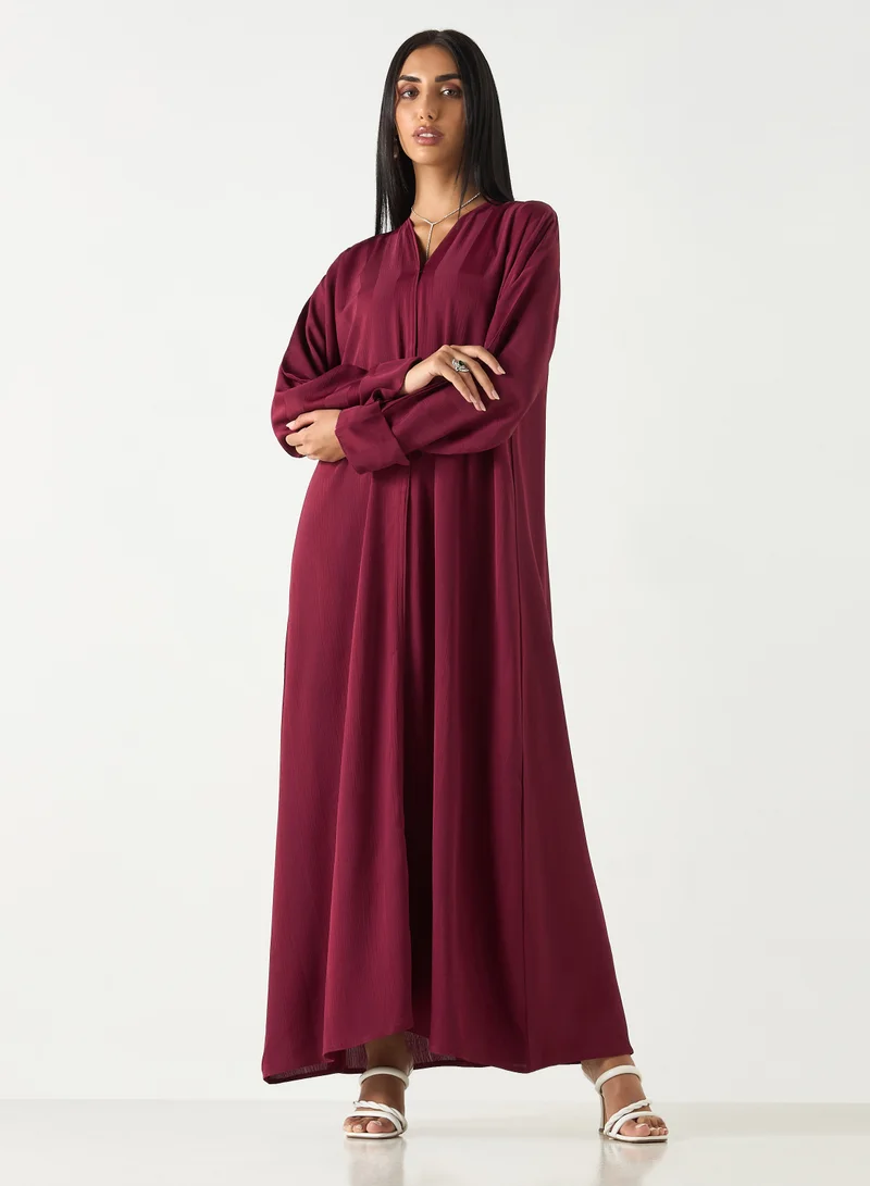 Hadiyath Al Madinah Elegant Plum Abaya