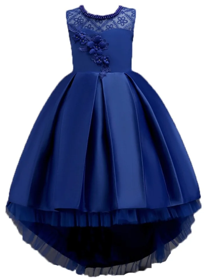 دىدانيالا D' Daniela - Long Tail Flower Girl Dress Blue