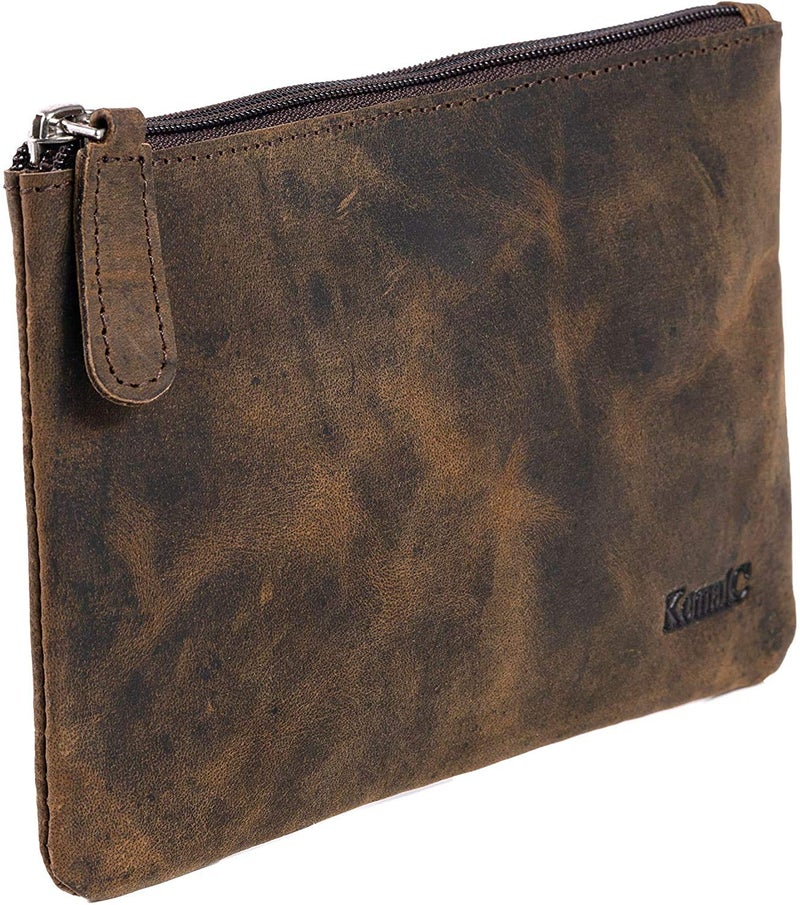 KomalC Leather Pencil pouch pen case zippered pencil case Sleeve Elegant and practical for artists. Perfect for office by KomalC - Image 1