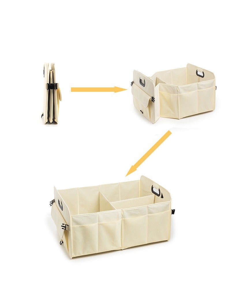 general Car trunk storage rack and storage box, foldable with multiple compartments for car organization - Image 3