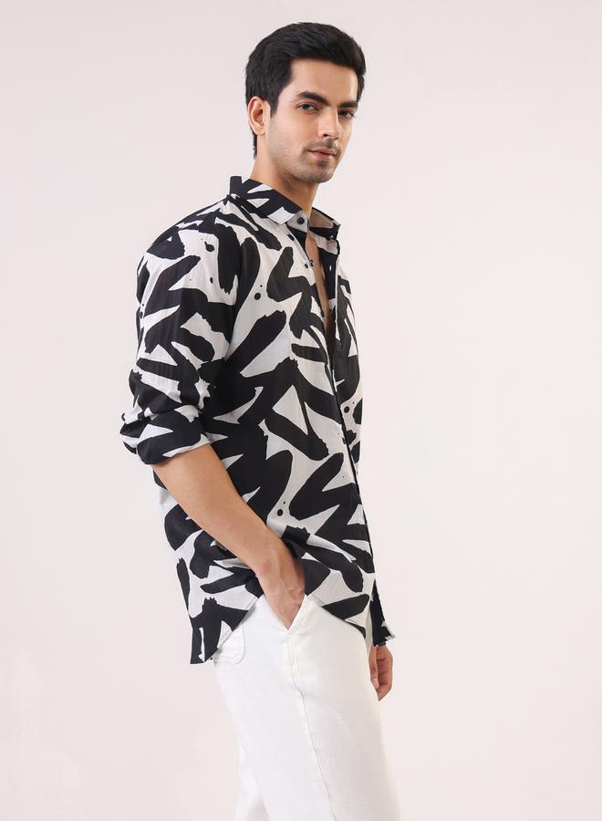 TRULOOM Men Printed Relaxed Fit Cotton Shirt - Image 1
