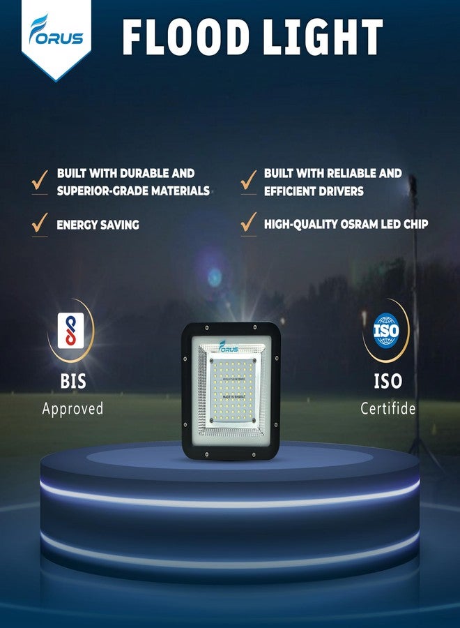 Forus كشاف إضاءة LED من فوروس بقوة 50 واط، ضمان 4 سنوات، مقاوم للماء بمعيار IP67، كشاف إضاءة LED خارجي، إضاءة عالية التركيز، كشاف هالوجين للمصانع، والجراجات، ومواقف السيارات، والحدائق، والمتاجر، والمستودعات، والخيام، أبيض بارد، 3 قطع - Image 5