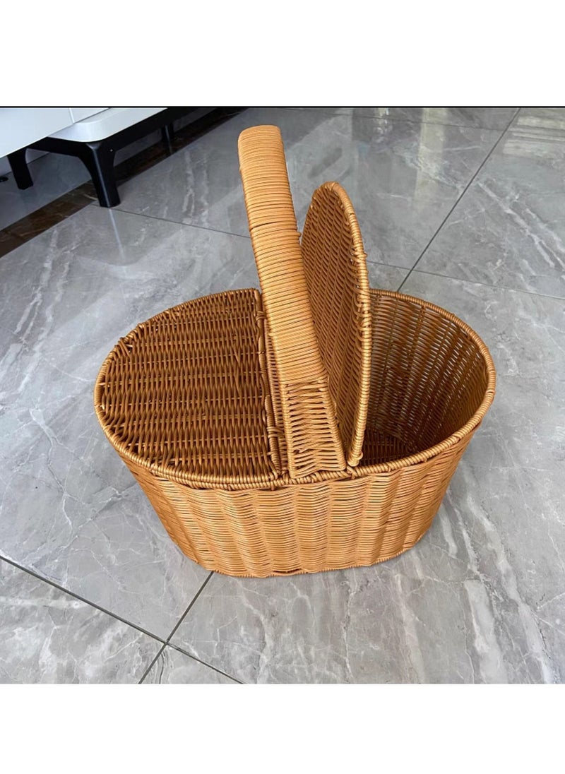LINGWEI - Outdoor Picnic Storage Basket Picnic Basket Fruit Storage Basket - Image 1